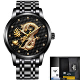 Gold Dragon Watch Men