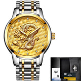 Gold Dragon Watch Men