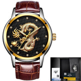 Gold Dragon Watch Men