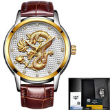 Gold Dragon Watch Men