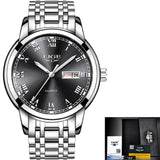 Stainless Steel Gold Watch Men's