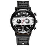 Couple Leather Band Men's watch